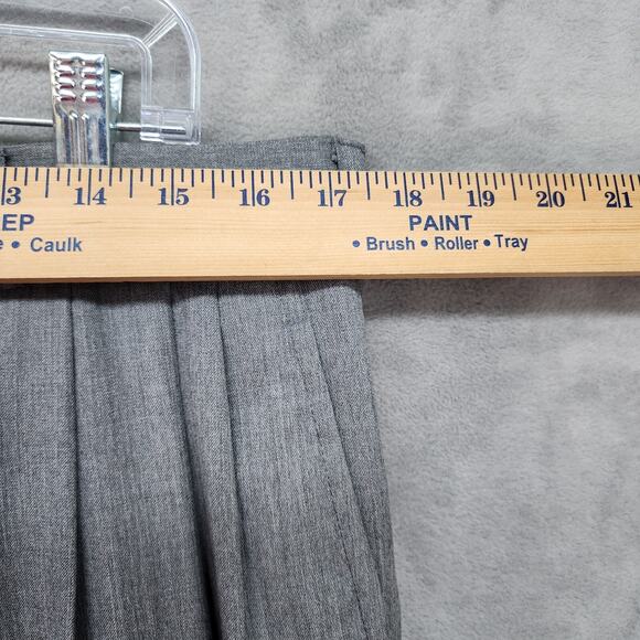 Mens 34x28 Gray Pleated Cuffed Dress Pants Relaxed Straight Career Custom Cut - Picture 8 of 10